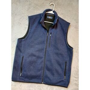 Vineyard Vines Jacket Mens Extra Large Vest Mountain Fleece Full Zip Blue Mock